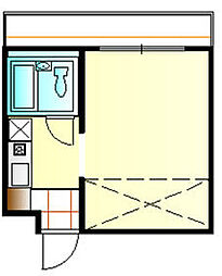 西武国分寺線 鷹の台駅 徒歩8分の賃貸マンション 1階ワンルームの間取り