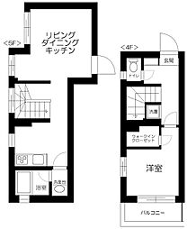 都営三田線 白山駅 徒歩1分の賃貸マンション 4階1LDKの間取り