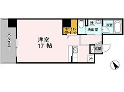 JR京浜東北・根岸線 東神奈川駅 徒歩7分の賃貸マンション 7階ワンルームの間取り