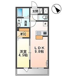 JR内房線 木更津駅 バス22分 金田中学校下車 徒歩4分の賃貸アパート 2階1LDKの間取り