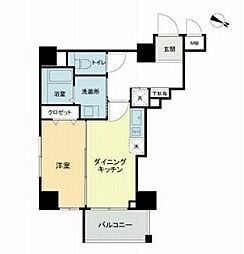 都営三田線 板橋本町駅 徒歩5分の賃貸マンション 7階1DKの間取り