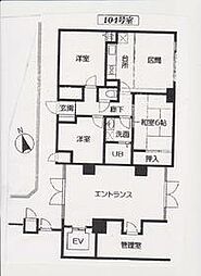 JR京浜東北・根岸線 川口駅 徒歩5分の賃貸マンション 1階3DKの間取り