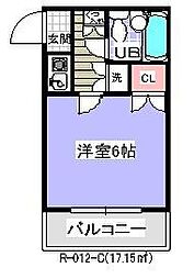 東京メトロ東西線 行徳駅 徒歩10分の賃貸マンション 3階1Kの間取り