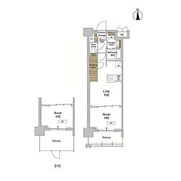 JR京浜東北・根岸線 蒲田駅 徒歩10分の賃貸マンション 6階1LDKの間取り