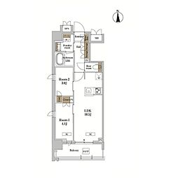 JR京浜東北・根岸線 蒲田駅 徒歩10分の賃貸マンション 6階2LDKの間取り