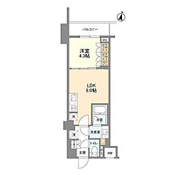 東急東横線 都立大学駅 徒歩6分の賃貸マンション 2階1LDKの間取り