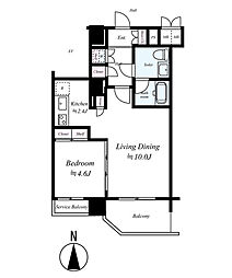 都営三田線 板橋区役所前駅 徒歩7分の賃貸マンション 3階1LDKの間取り