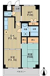 京急本線 京急蒲田駅 徒歩13分の賃貸マンション 6階2SDKの間取り