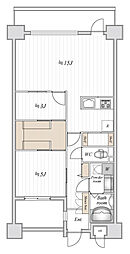都営三田線 芝公園駅 徒歩5分の賃貸マンション 4階1LDKの間取り