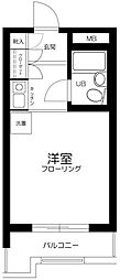 西武池袋線 椎名町駅 徒歩6分の賃貸マンション 4階1Kの間取り