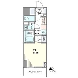 東京メトロ半蔵門線 水天宮前駅 徒歩2分の賃貸マンション 2階1Kの間取り