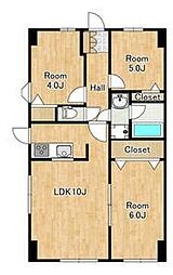 JR中央線 豊田駅 徒歩12分の賃貸マンション 1階3LDKの間取り