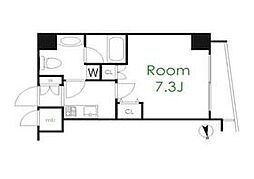 西武新宿線 下落合駅 徒歩2分の賃貸マンション 4階1Kの間取り