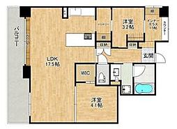 品川戸越パークホームズ 8階2SLDKの間取り