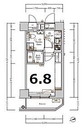 東急池上線 池上駅 徒歩4分の賃貸マンション 5階1Kの間取り