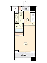JR総武線 両国駅 徒歩9分の賃貸マンション 3階1Kの間取り