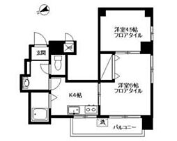 JR山手線 大塚駅 徒歩5分の賃貸マンション 11階2Kの間取り