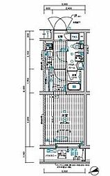 東京メトロ有楽町線 地下鉄成増駅 徒歩13分の賃貸マンション 4階1Kの間取り
