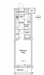 東京メトロ丸ノ内線 新中野駅 徒歩4分の賃貸マンション 2階1Kの間取り