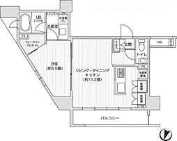 京王線 笹塚駅 徒歩6分の賃貸マンション 8階1LDKの間取り