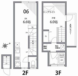 東京メトロ丸ノ内線 方南町駅 徒歩7分の賃貸アパート 3階1LDKの間取り