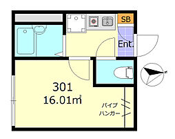 京急空港線 糀谷駅 徒歩5分の賃貸アパート 3階1Kの間取り
