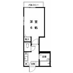 JR山手線 新大久保駅 徒歩3分の賃貸アパート 1階1Kの間取り