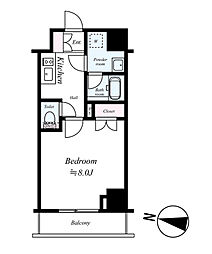 Verona 板橋本町 Lusso 2階1Kの間取り