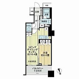 京急本線 日ノ出町駅 徒歩2分の賃貸マンション 12階1LDKの間取り