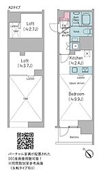 JR山手線 大崎駅 徒歩7分の賃貸マンション 2階ワンルームの間取り