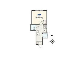 西武新宿線 小平駅 徒歩5分の賃貸アパート 1階1Kの間取り