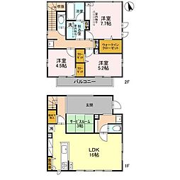 セキュレア西川田町24号棟 1階3LDKの間取り