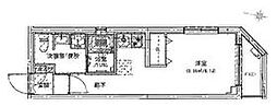 ＣＲＥＡＬｐｒｅｍｉｅｒ目黒 1階ワンルームの間取り