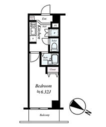 ＳＩＮ-Ｃｉｔｙ本蓮沼ＢＥＬＬＧＲＡＤＥ 10階1Kの間取り
