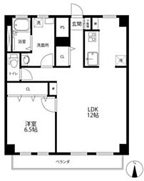 京急本線 京急蒲田駅 徒歩3分の賃貸マンション 8階1LDKの間取り