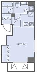 JR山手線 高田馬場駅 徒歩6分の賃貸マンション 2階1Kの間取り