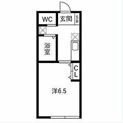 東武野田線 野田市駅 徒歩16分の賃貸アパート 3階1Kの間取り