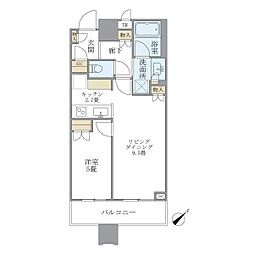 JR山手線 目黒駅 徒歩2分の賃貸マンション 3階1LDKの間取り