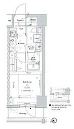 ＡＸＡＳレジデンス目黒東 605 6階1Kの間取り