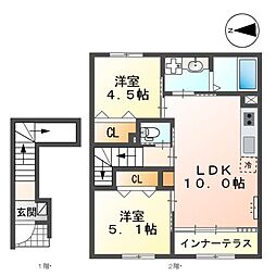 間取図画像 2LDK