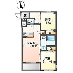 間取図画像 2LDK