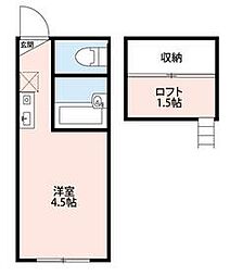パンシオン町田 1Kの間取図画像