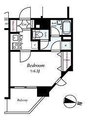ヴェルステージ板橋本町 1Kの間取図画像