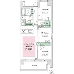 オープンレジデンシア両国森下 3LDKの間取図画像