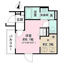 felice 1Kの間取図画像