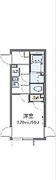 レオネクストルミネス1 1Kの間取図画像