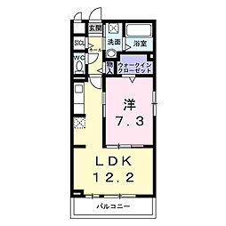グレース ローズ 1LDKの間取図画像