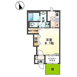 岩倉市神野町又市新築APIII期 1Kの間取図画像