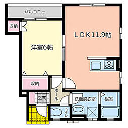 アリエッタ 1LDKの間取図画像