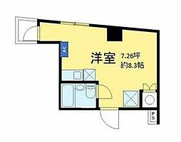 イヌイハイム市谷 ワンルームの間取図画像